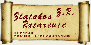 Zlatokos Ratarević vizit kartica